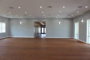 Side view of the Officers Club main hall in Victoria, Texas
